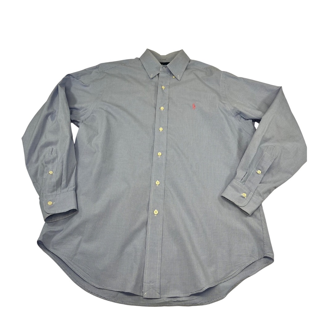Ralph Lauren Men's Button-Down Dress Shirt Long Sleeve‎ Pink Pony Logo